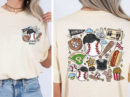 Baseball Mama Comfort Colors Shirt