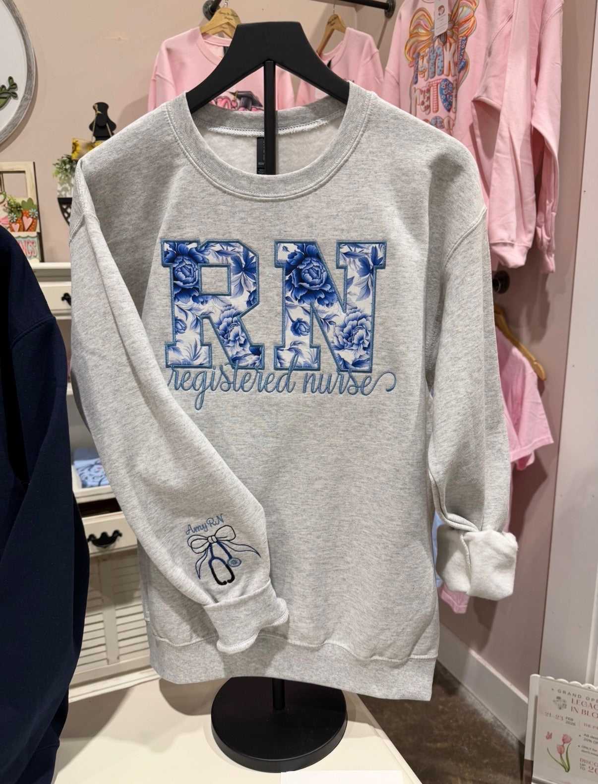 Registered Nurse Applique Sweatshirt