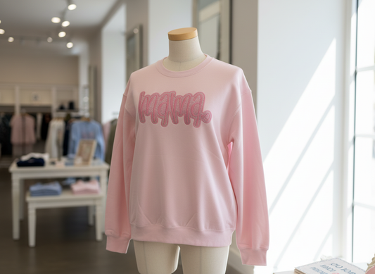 "Mama" Sweatshirt with Custom Sleeve Option