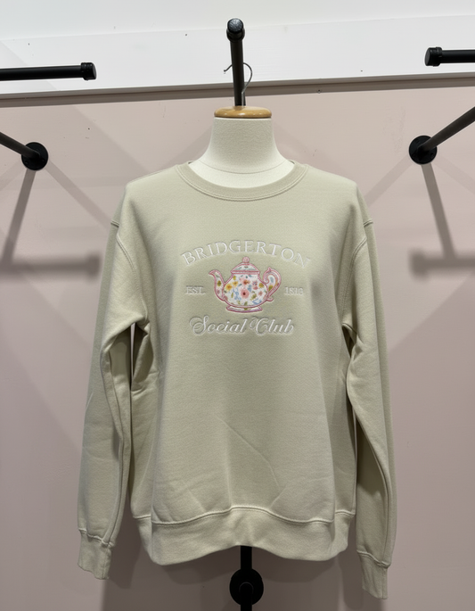 Bridgerton Social Club Embroidered Sweatshirt