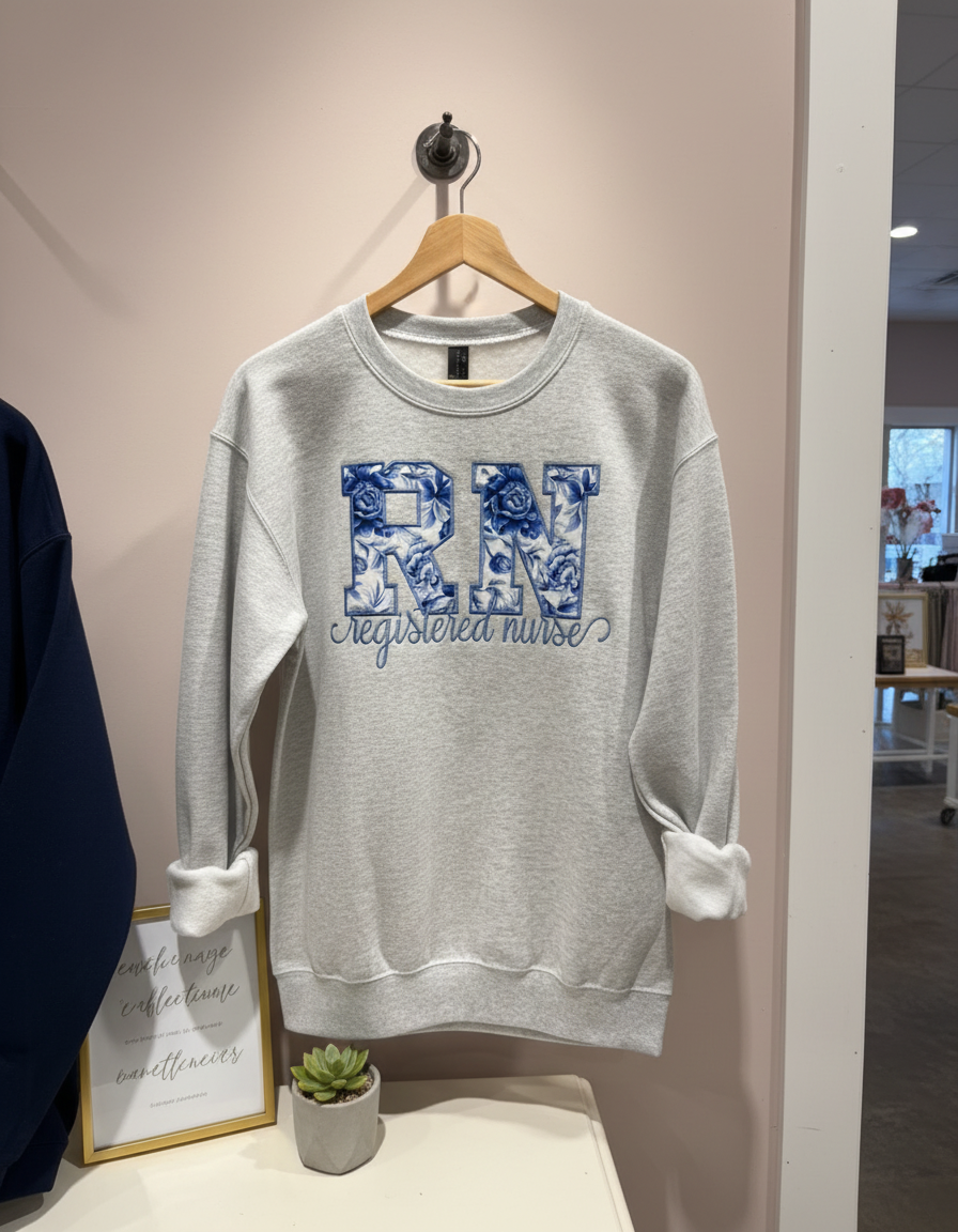 Registered Nurse Applique Sweatshirt